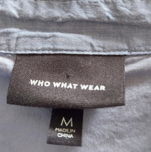 Who What Wear A-Line Shirt Dress Medium Sleeveless Lined Button Front Tie Back - Picture 16 of 16